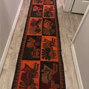 South American Andean Textile Runner Rug Vintage